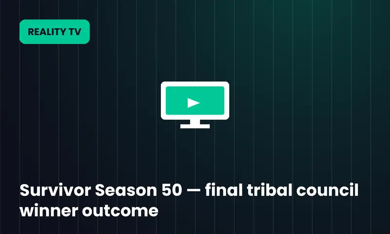 Survivor Season 50 — final tribal council winner outcome
