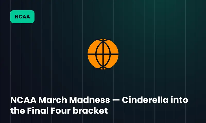 NCAA March Madness — Cinderella into the Final Four bracket