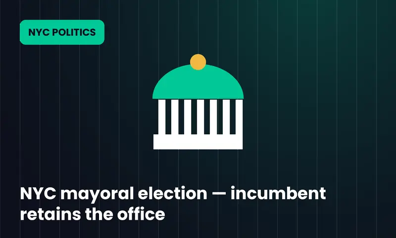 NYC mayoral election — incumbent retains the office