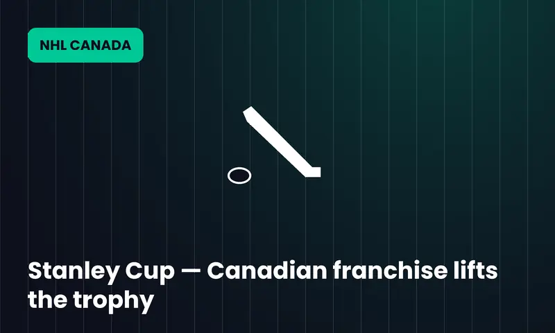 Stanley Cup — Canadian franchise lifts the trophy