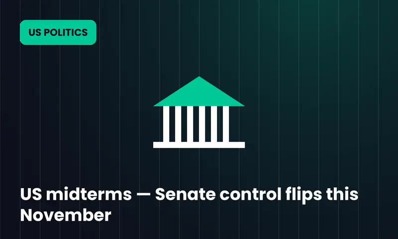US midterms — Senate control flips this November