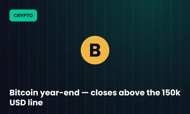 Bitcoin year-end — closes above the 150k USD line